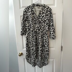 Merona Black & White Leopard Print  Dress